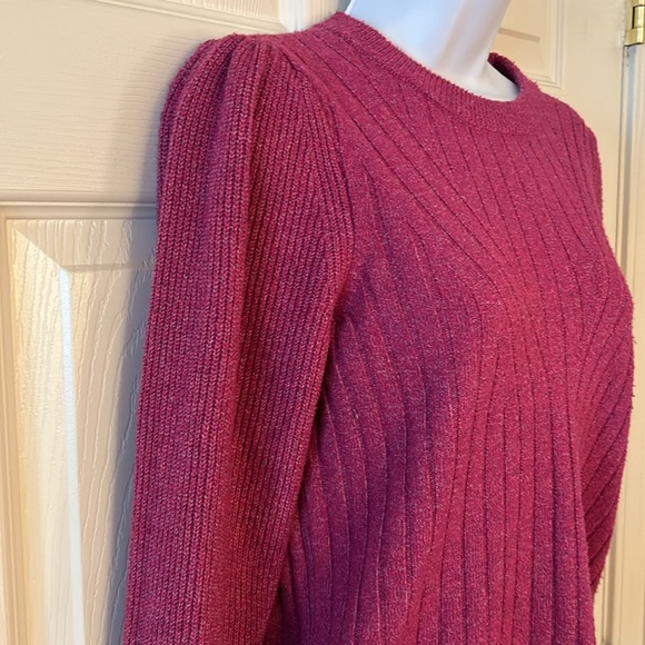 Pink Puff Sleeve Knit Sweater - Picture 8 of 16
